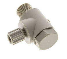 Raccord à compression coude 6x4mm & G3/8'' en PP avec filets mâles et vis banjo 10 bar