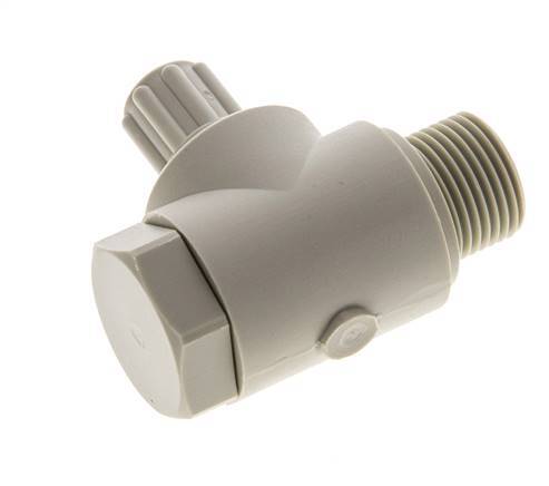 Raccord à compression coude 6x4mm & G3/8'' en PP avec filets mâles et vis banjo 10 bar