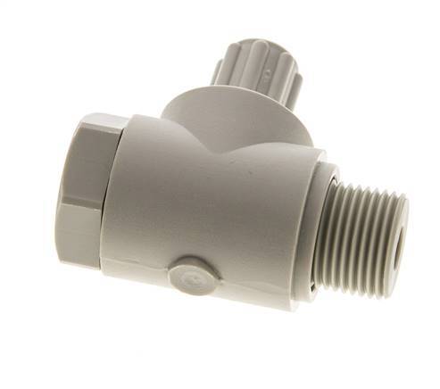 Raccord à compression coude 6x4mm & G3/8'' en PP avec filets mâles et vis banjo 10 bar