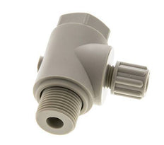 Raccord à compression coude 6x4mm & G3/8'' en PP avec filets mâles et vis banjo 10 bar