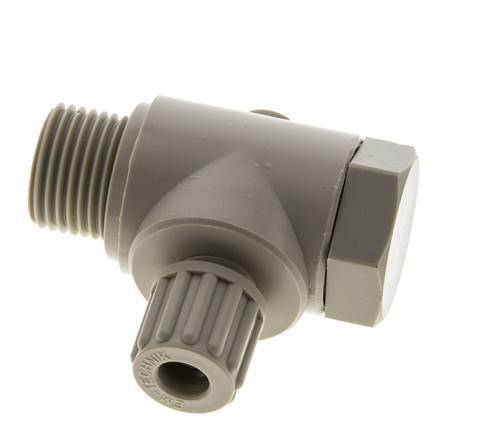 8x6mm & G1/2'' PP Elbow Compression Fitting with Male Threads with Banjo Bolt 10 bar
