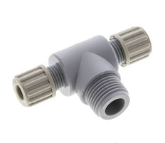 8x6mm & G1/2'' PA T-Shape Tee Compression Fitting with Male Threads 10 bar