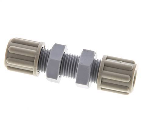 Raccord de compression droit PA 6x4mm Bulkhead 10 bar [2 Pièces].