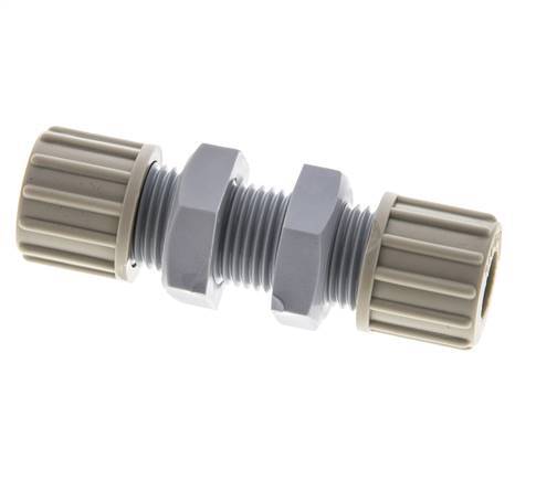 Raccord de compression droit PA 10x8mm Bulkhead 10 bar [2 Pièces].