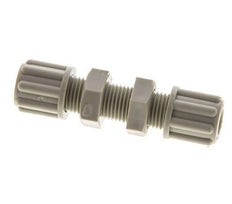 6x4mm PP Straight Compression Fitting Bulkhead 10 bar [2 Pieces]