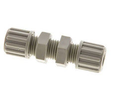 8x6mm PP Straight Compression Fitting Bulkhead 10 bar