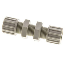 10x8mm PP Straight Compression Fitting Bulkhead 10 bar