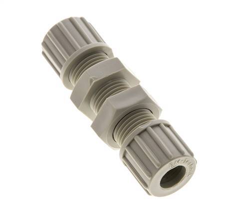 10x8mm PP Straight Compression Fitting Bulkhead 10 bar