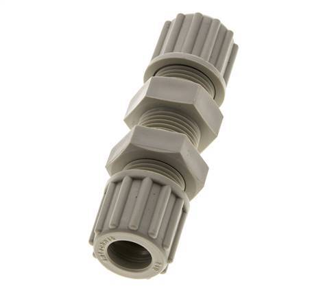 12x9mm PP Droit Compression Fitting Bulkhead 10 bar