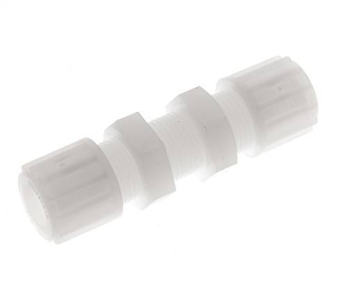 12x10mm PVDF Raccord à compression droit Bulkhead 10 bar