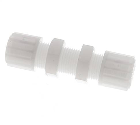 12x10mm PVDF Raccord à compression droit Bulkhead 10 bar