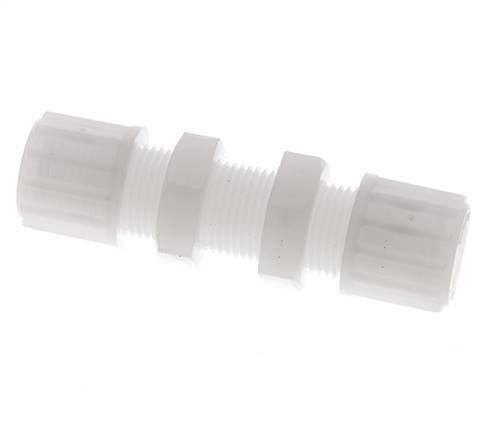 12x10mm PVDF Raccord à compression droit Bulkhead 10 bar