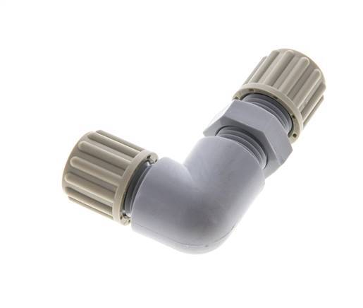 8x6mm PA Elbow Compression Fitting Bulkhead 10 bar [2 Pieces]