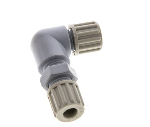 Raccord de compression coude PA 8x6mm Bulkhead 10 bar [2 Pièces].