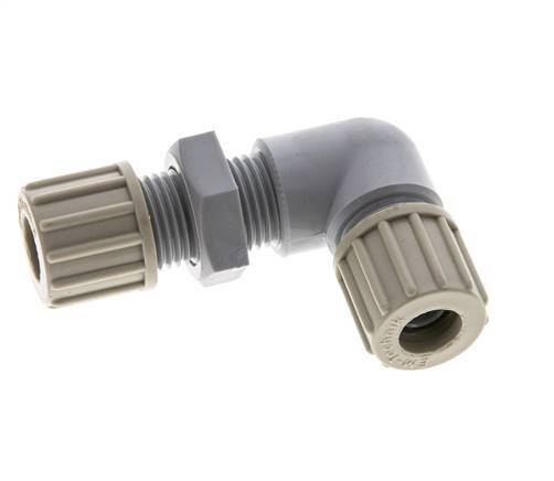 10x8mm PA Coude Compression Raccord Bulkhead 10 bar