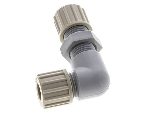 10x8mm PA Coude Compression Raccord Bulkhead 10 bar