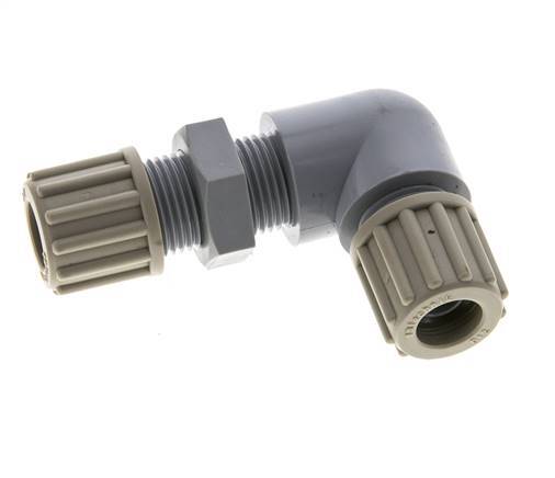 12x9mm PA Coude Compression Raccord Bulkhead 10 bar