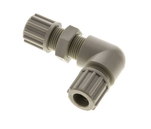 12x9mm PP Coude Compression Fitting Bulkhead 10 bar