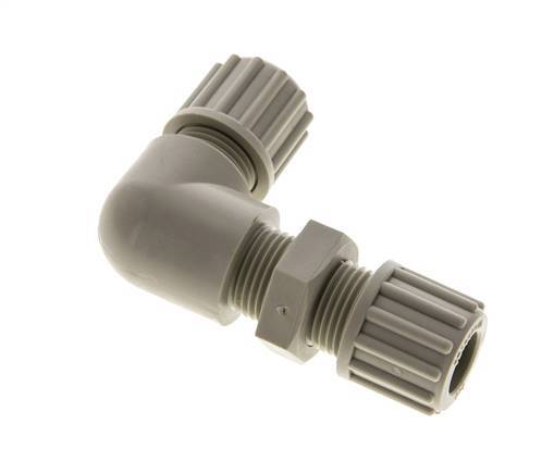 12x10mm PP Coude Compression Raccord Bulkhead 10 bar