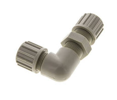 14x12mm PP Coude Compression Fitting Bulkhead 10 bar