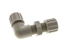 14x12mm PP Coude Compression Fitting Bulkhead 10 bar