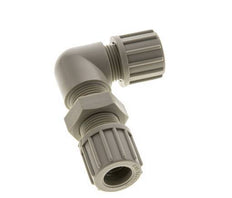 14x12mm PP Coude Compression Fitting Bulkhead 10 bar