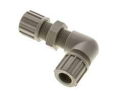 14x12mm PP Coude Compression Fitting Bulkhead 10 bar