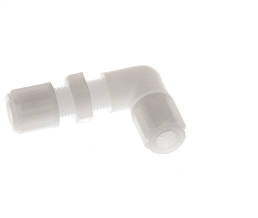 6x4mm PVDF Coude Compression Raccord Bulkhead 10 bar