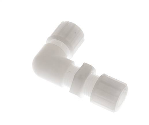 10x8mm PVDF Coude Compression Raccord Bulkhead 10 bar