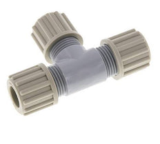 12x10mm PA T-Shape Tee Compression Fitting 10 bar