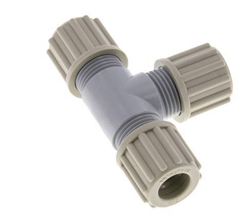 12x10mm PA T-Shape Tee Compression Fitting 10 bar