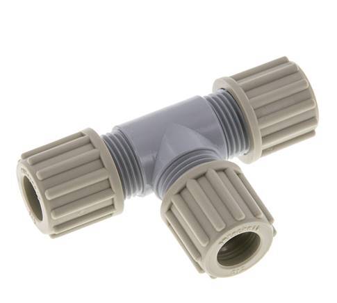 12x10mm PA T-Shape Tee Compression Fitting 10 bar