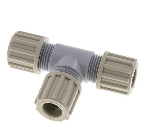 12x10mm PA T-Shape Tee Compression Fitting 10 bar