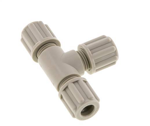 6x4mm PP T-Shape Tee Compression Fitting 10 bar