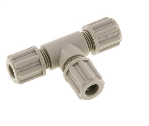 6x4mm PP T-Shape Tee Compression Fitting 10 bar