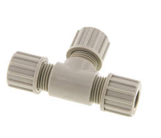 10x8mm PP T-Shape Tee Compression Fitting 10 bar