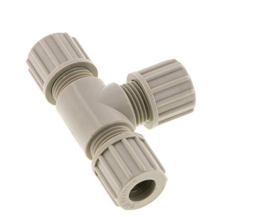 10x8mm PP T-Shape Tee Compression Fitting 10 bar