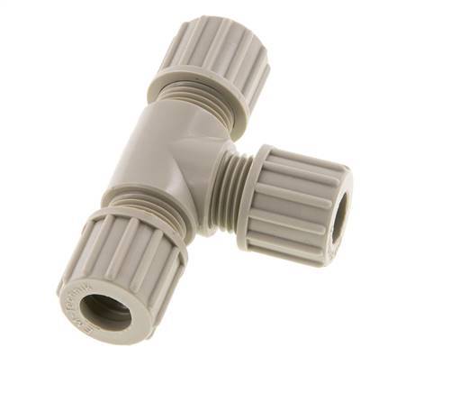 10x8mm PP T-Shape Tee Compression Fitting 10 bar