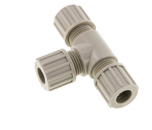 10x8mm PP T-Shape Tee Compression Fitting 10 bar