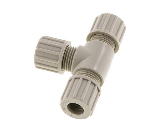 10x8mm PP T-Shape Tee Compression Fitting 10 bar