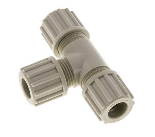 12x9mm PP T-Shape Tee Compression Fitting 10 bar