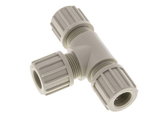 14x12mm PP T-Shape Tee Compression Fitting 10 bar
