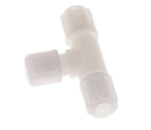 6x4mm PVDF T-Shape Tee Compression Fitting 10 bar