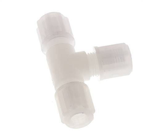 6x4mm PVDF T-Shape Tee Compression Fitting 10 bar