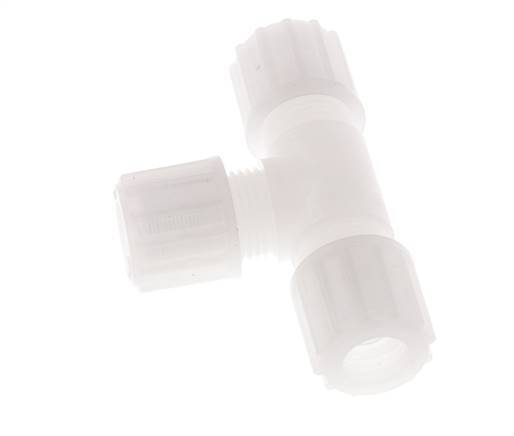 12x10mm PVDF T-Shape Tee Compression Fitting 10 bar