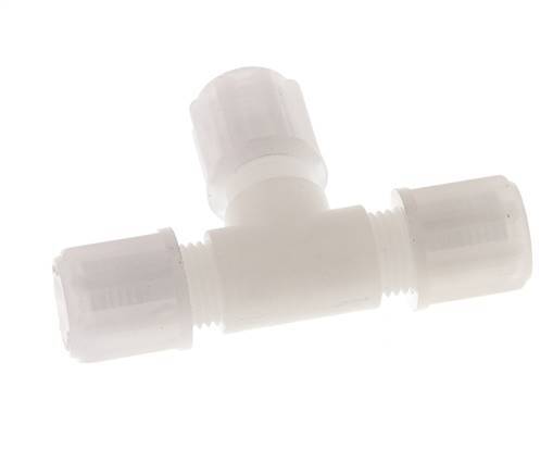 12x10mm PVDF T-Shape Tee Compression Fitting 10 bar