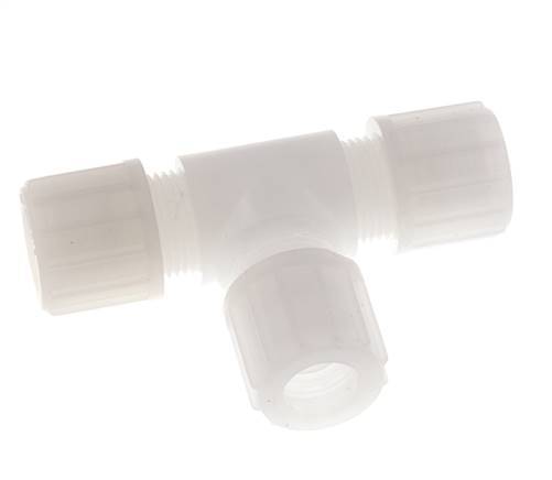 14x12mm PVDF T-Shape Tee Compression Fitting 10 bar