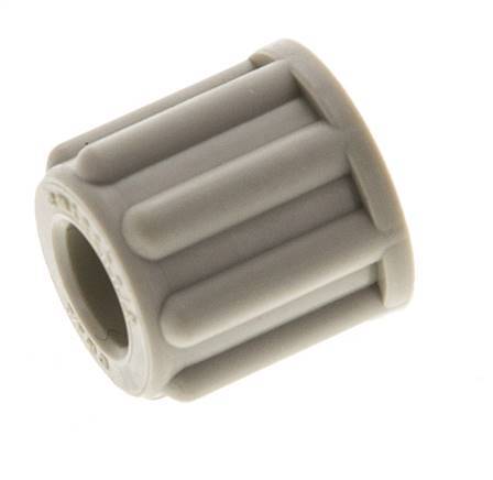 6x4mm (M10x1) PP Union Nut Knurled [20 Pieces]