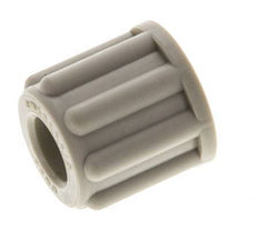 6x4mm (M10x1) PP Union Nut Knurled [20 Pieces]