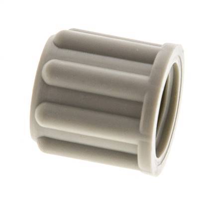 6x4mm (M10x1) PP Union Nut Knurled [20 Pieces]